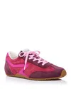 Rag & Bone Pink & Purple Suede Ultra Slim Retro Runner Sneakers In Chynne Suede