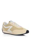 Rag & Bone Retro Mixed Leather Runner Sneakers In Cream White