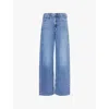 Rag & Bone Featherweight Logan High Rise Wide Leg Jeans In Audrey In River