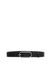 Rag & Bone Rounded Rebound Leather Belt In Black