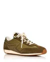 Rag & Bone Green Slim Suede Retro Runner Sneakers In Martini Olive
