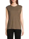 Rag & Bone Slub Muscle Tank In Brown