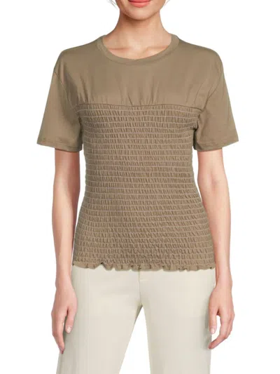 RAG & BONE RAG & BONE WOMEN'S SMOCKED COTTON T-SHIRT