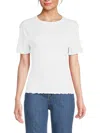 Rag & Bone Women's Smocked Cotton T-shirt In White