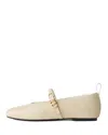 Rag & Bone Off-white Spire Mary Jane Ballerina Flats In Greige