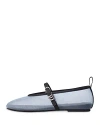 Rag & Bone Spire Mesh Mary Jane Ballerina Flats In Ice Blue