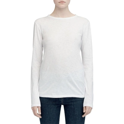 Rag & Bone Women's The Slub Long Sleeve White T-shirt