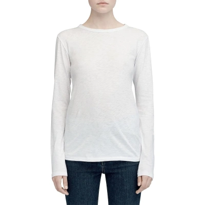 Rag & Bone Women's The Slub Long Sleeve White T-shirt In Brightwht