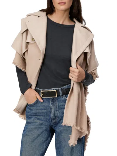 Rag & Bone Women's Trench Wool Poncho In Biscuit