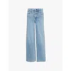 Rag & Bone Womens Beverly Featherweight Sofie Wide-leg High-rise Denim-blend Jeans In Whitney