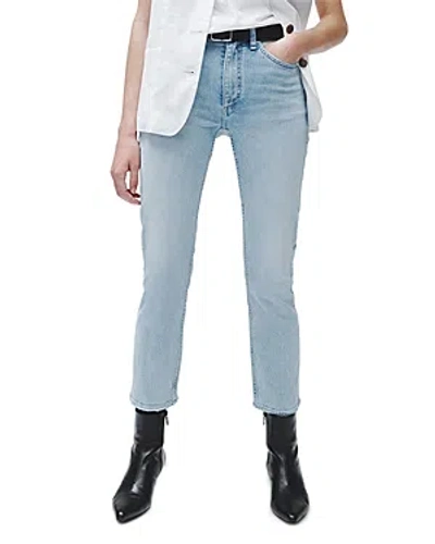 Rag & Bone Wren High Rise Ankle Slim Jeans In Emma In Blue