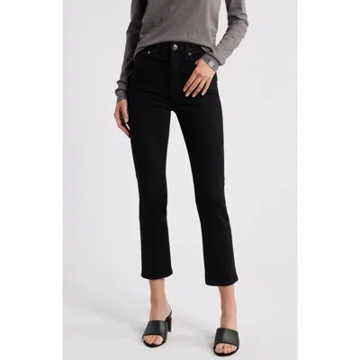 Rag & Bone Flexi Wren High Waist Ankle Slim Jeans In Black