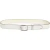 Rag & Bone X Boyfriend Leather Belt In Antique White