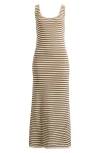 Rag & Bone Zoey Stripe Open Knit Maxi Tank Dress In Beige Multi