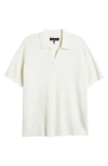 Rag & Bone Zuma Johnny Collar Chevron Terry Cloth Polo