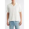 Rag & Bone Zuma Pointelle Short Sleeve Knit Camp Shirt