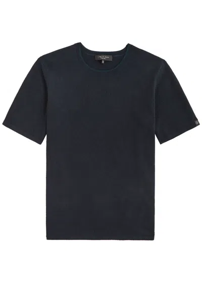 Rag & Bone Zuma Terry T-shirt In Navy