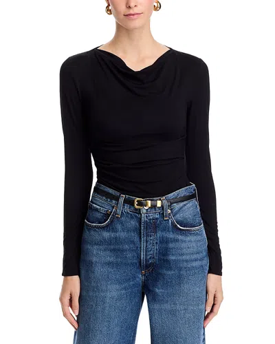 Rag & Bone Rag &n Bone Luca Asymmetric Draped Top In Black