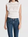 Rag & Bone Renee Sleeveless Crew In White