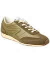 Rag & Bone Green Slim Suede Retro Runner Sneakers In Green