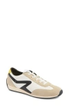 Rag & Bone Beige Retro Runner Slim Sneakers In White Black