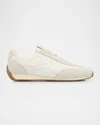 Rag & Bone Retro Slim Mixed Leather Sneakers In Blk