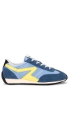 Rag & Bone Blue Retro Runner Slim Sneakers In 牛仔蓝
