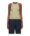 Rag & Bone Rib Round-neck Vest In Black