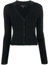 Rag & Bone Ribbed Knitted Cardigan In Black
