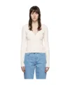Rag & Bone Ribbed Knitted Cardigan In White