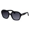 Rag & Bone Rnb 1063/s 807 53mm Womens Square Sunglasses In Black