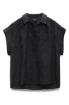 Rag & Bone Lucia Embroidered Button-front Shirt In Black