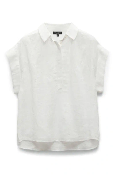 Rag & Bone Robin Embroidered Top White