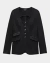 Rag & Bone Roslyn Ponte Blazer In Black