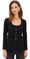 Rag & Bone Roslyn Ponte Blazer In Black