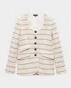 Rag & Bone Roslyn Tweed Blazer Crm In Crm