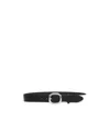 Rag & Bone Round Buckle Waist Belt In Black