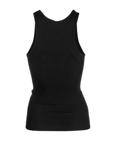Rag & Bone Round Collar Sleeveless Vest In Black