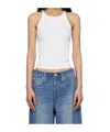 Rag & Bone White 'the Essential Rib String' Tank Top In Blue
