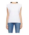 Rag & Bone Juliet Ruched Sleeveless Cotton T-shirt In White