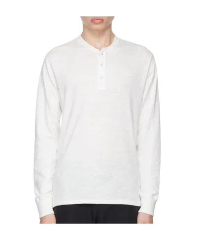 Rag & Bone Round Slit Collar Long-sleeved T-shirt In White