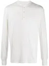 Rag & Bone Round-split Neck Long-sleeved Top In White
