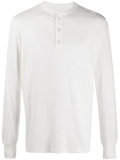 Rag & Bone Round-split Neck Long-sleeved Top In White
