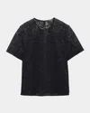 Rag & Bone Sammie Short-sleeve Lace Top In Black