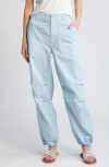 Rag & Bone Savannah High Waist Twill Utility Pants In Light Blue