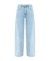 Rag & Bone Seam-detail Wide-leg Jeans In Blue