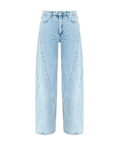 Rag & Bone Seam-detail Wide-leg Jeans In Blue