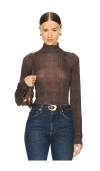 Rag & Bone Shaw Paneled Long Sleeve Tee Brwnmlt In Brown Multi