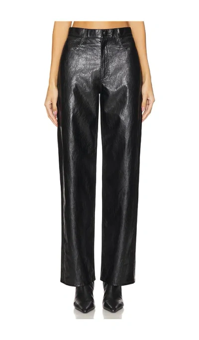 Rag & Bone Shea Faux Leather Foil Pant In Black