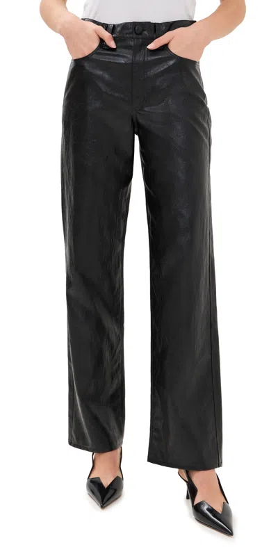 Rag & Bone Shea Faux Leather Foil Pants Black
